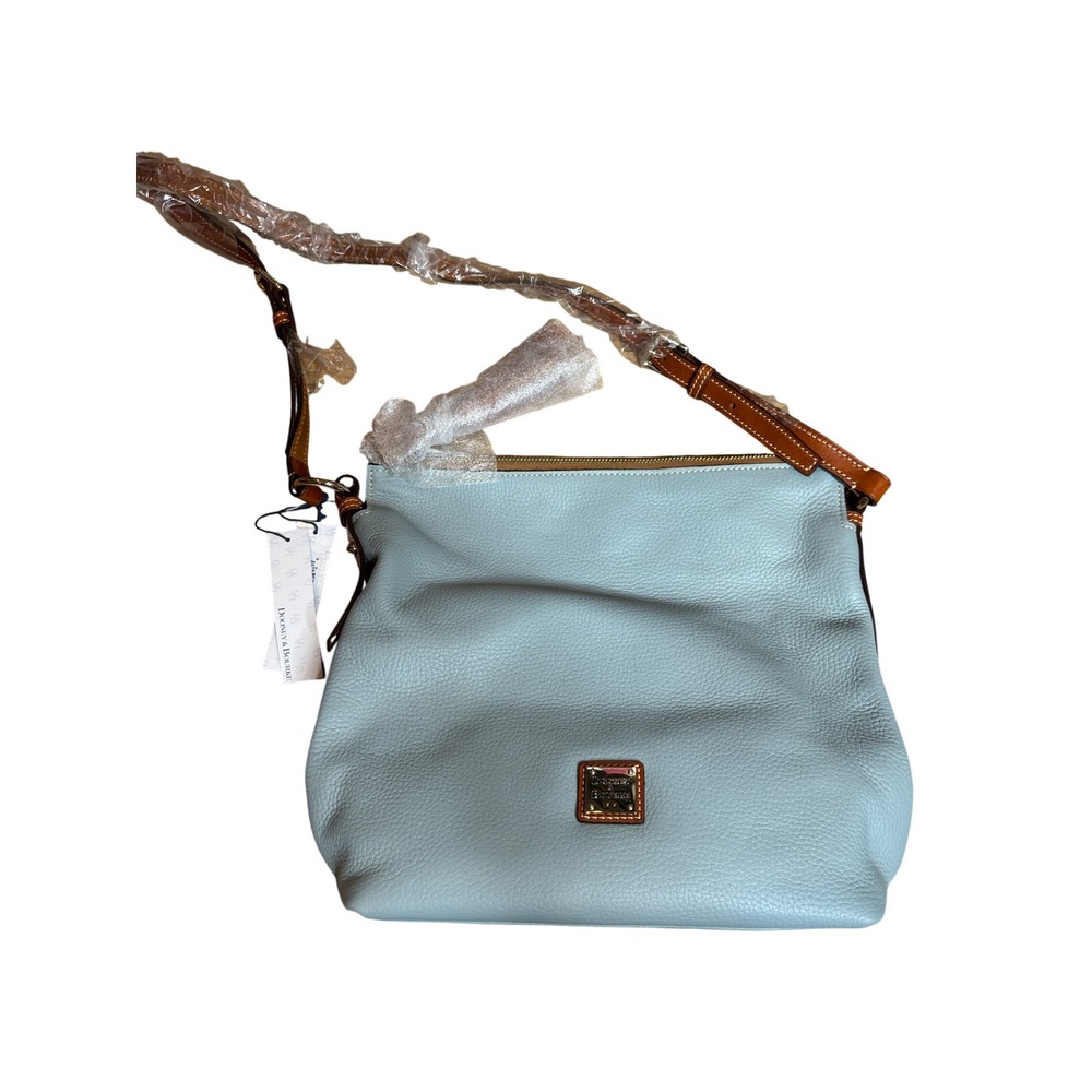Dooney & Bourke Small Dixon Pebbled Leather Crossbody Bag Heather Blue R0372 HR